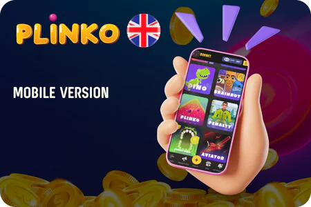 Mobile version of the Plinko game